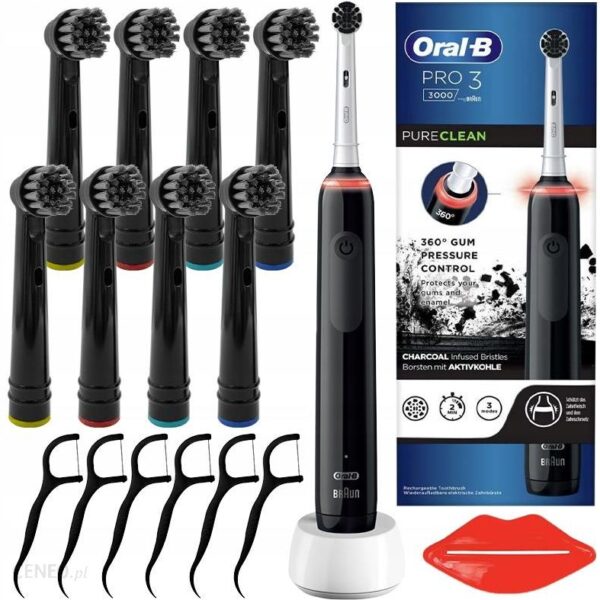 Oral-B Pro 3 3000 + Dodatki Black