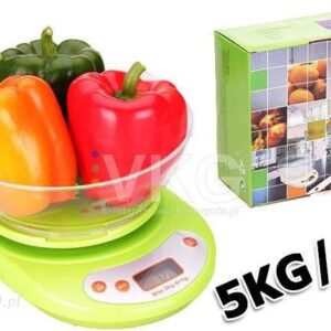 Verk Group Elektroniczna Waga Kuchenna Z Misą Miska 5kg Lcd Zielona 17025_Z