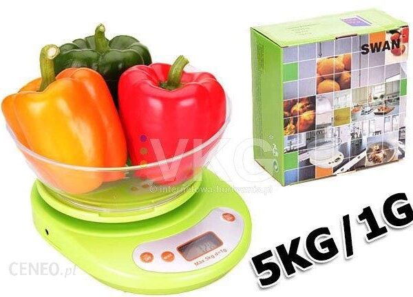 Verk Group Elektroniczna Waga Kuchenna Z Misą Miska 5kg Lcd Zielona 17025_Z