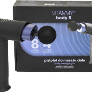 VITAMMY body 5 czarno-fioletowy Pistolet do masażu ciała